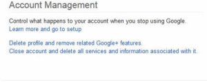 how to deactive google plus account